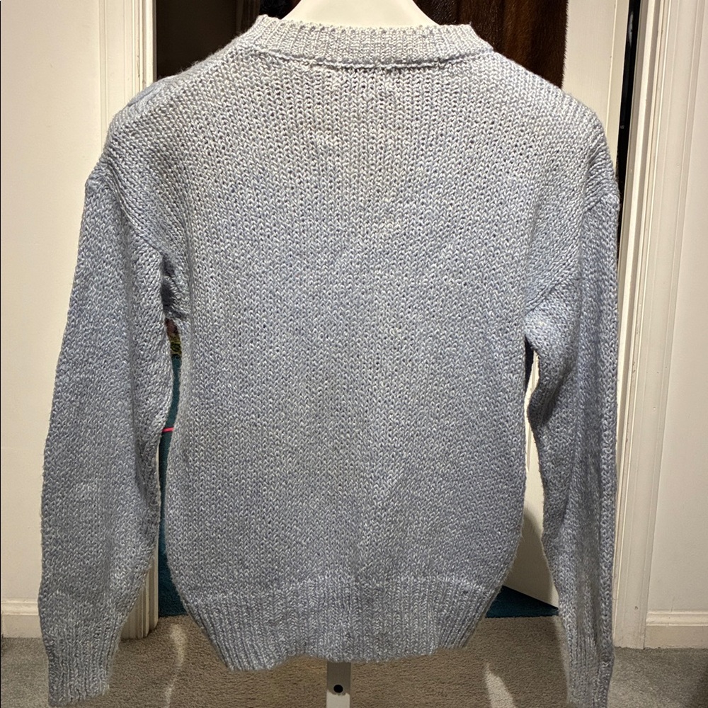Vintage Dana Scott Elegant Blue Embroidered Women's Sweater - Picture 5 of 5